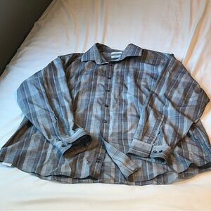 Men’s Calvin Klein Regular Fit Performance Non-Iron Button Down Size 18 34/35